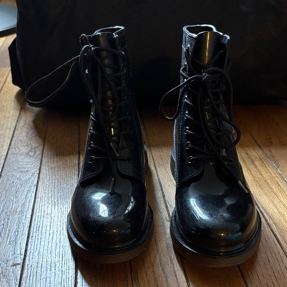 Design Lab Lord & Taylor Black Rain Boots - Size 10